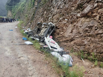 काठमाडौंको चन्द्रागिरीमा मारुती भ्यान दुर्घटना, दुई जनाको मृत्यु 